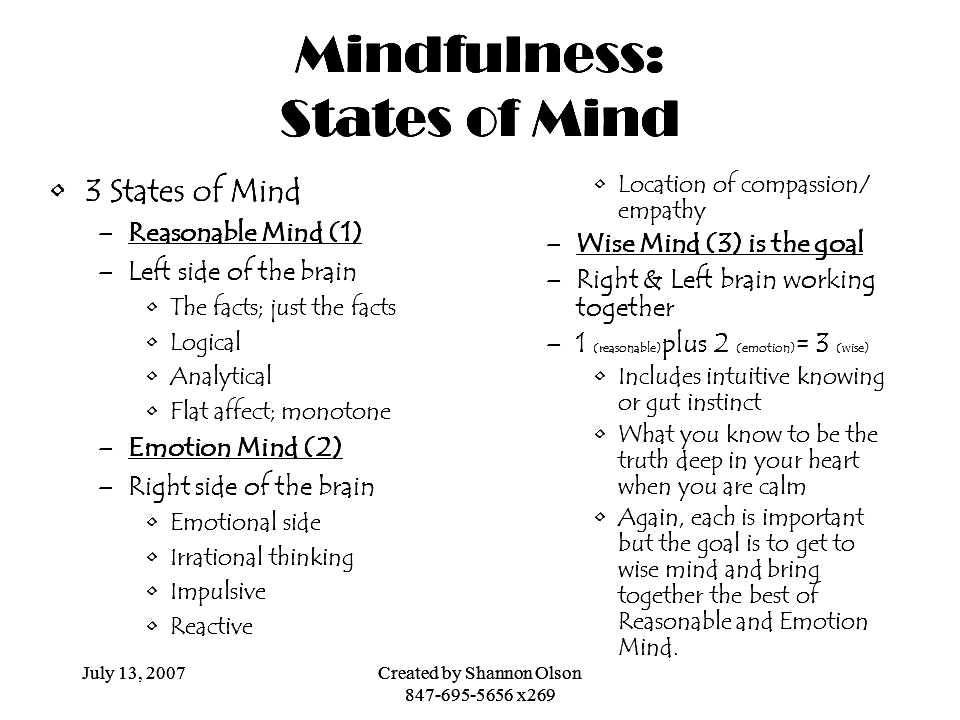 The Four States of Mind